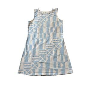 MAHI GOLD Dress/cover up size Women's XL, White & Light Blue